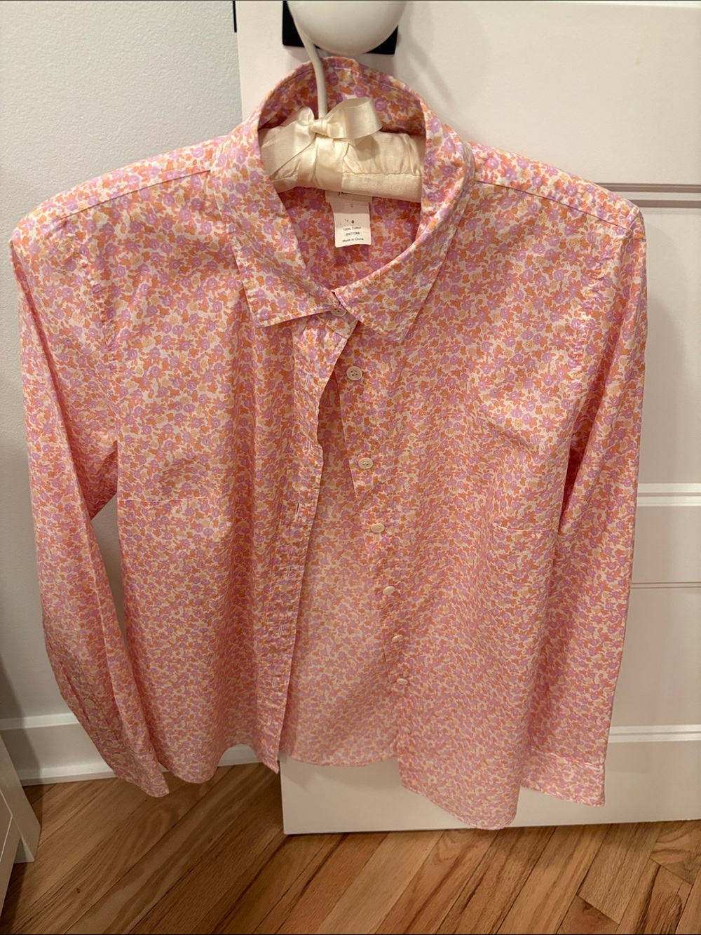 J CREW Pink Floral Button-Up Shirt Size 0